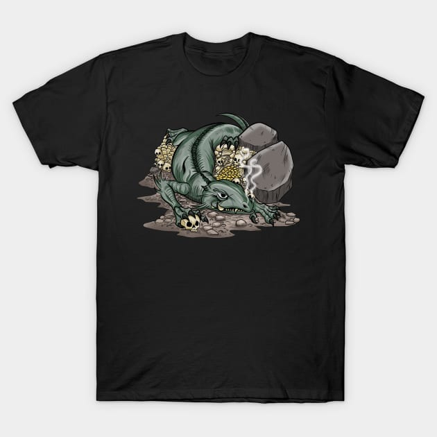 The Guardian of Gold: Fáfnir, the Nordic Mythology Dragon, Illustrated by Arthur Rackham T-Shirt by Holymayo Tee